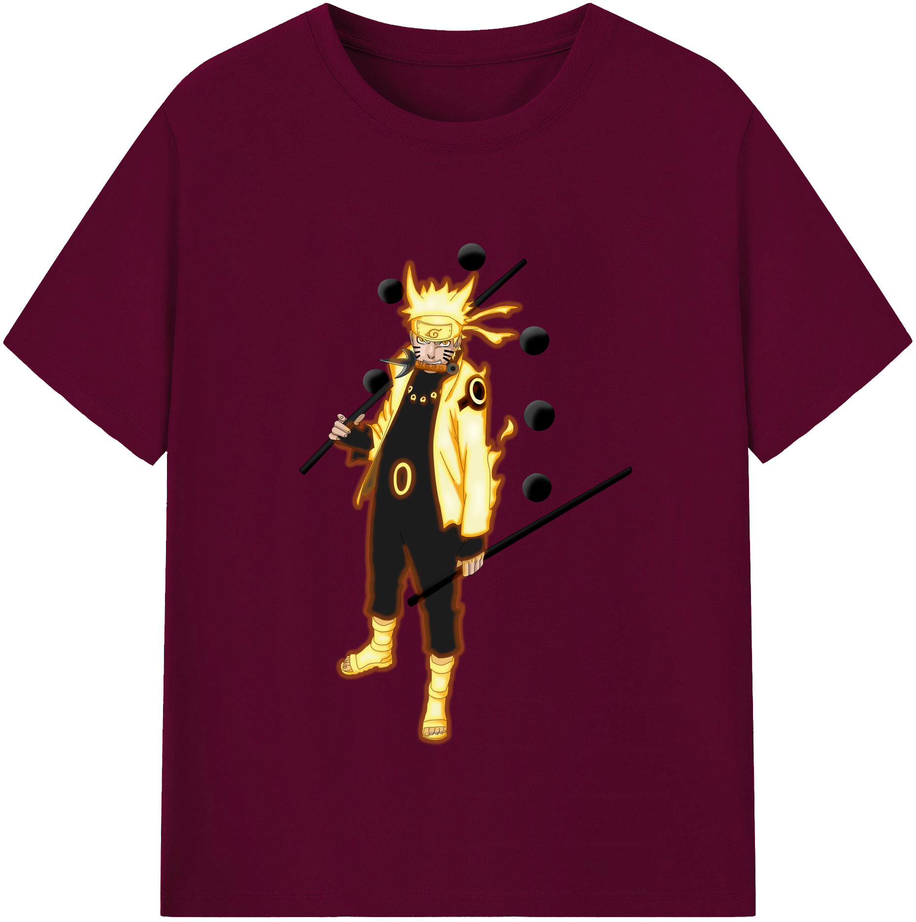 （画像用） NARUTO -ナルト- うずまき ナルト Uzumaki Naruto レディースカジュアルプリントTシャツ（綿100％）